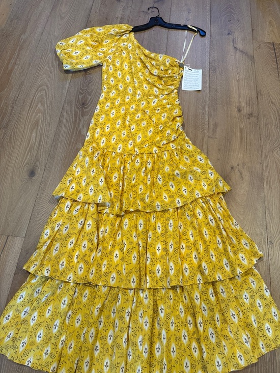 Veronica Beard Dresses & Skirts - Veronica Beard Yellow Floral One-Shoulder Maxi Dress